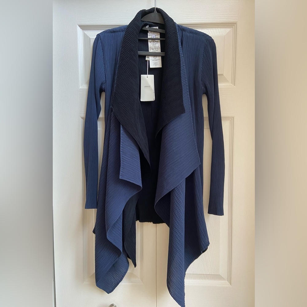 Armani Collezioni Pleated Shirt Jacket